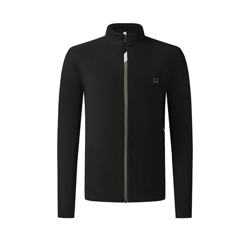 FILA Golf Jackets Men's Pitch Black Stand Collar Moderate Other