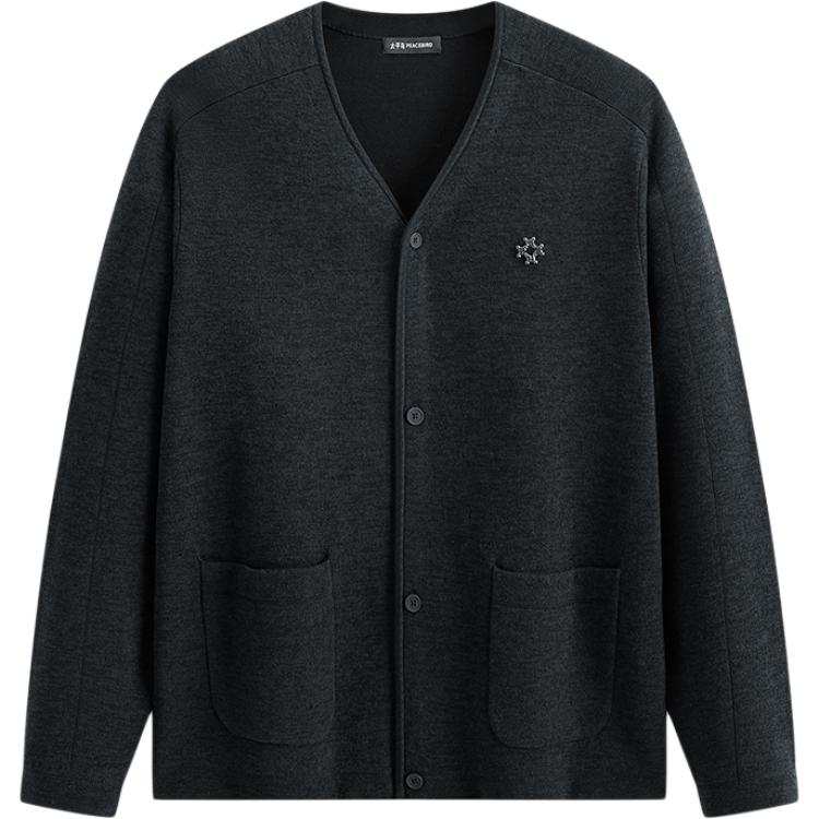 PEACEBIRD MEN Loose Fit Solid Color Cardigan Casual Sweater Unisex