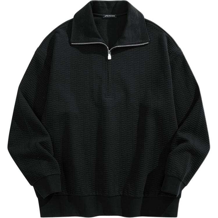 PEACEBIRD MEN Zippers Jacquard Sweatshirt Men's