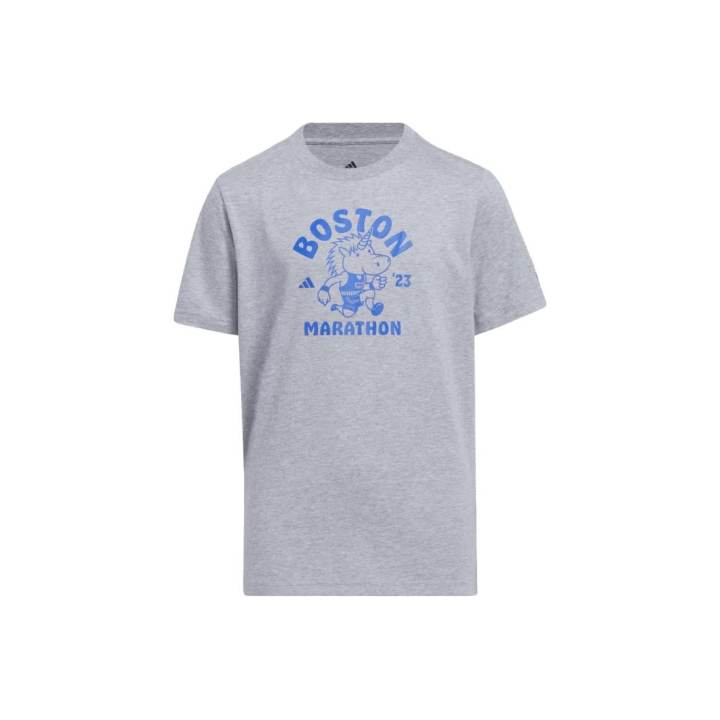 Adidas Adidas Boston Marathon T Shirt Gray Kids'