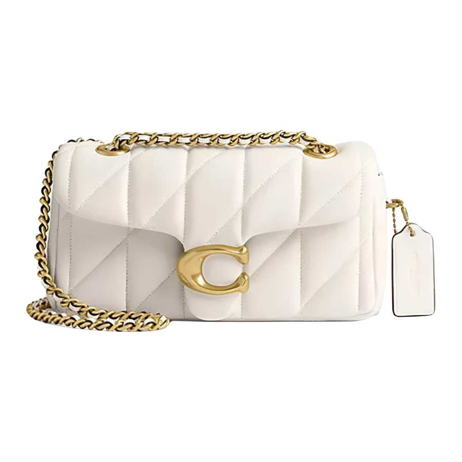 COACH Tabby Sheepskin Pillow Bag Handbag, Shoulder Bag Small Women's Chalk White