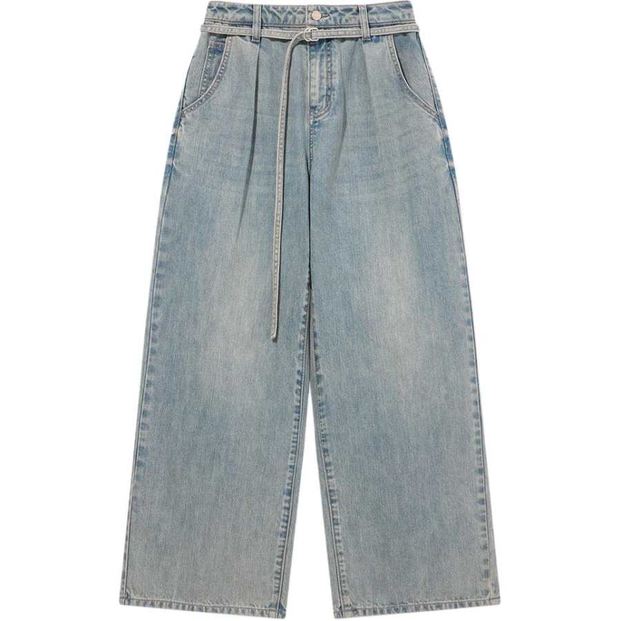 COVERNAT Jeans Women's Light Blue Moderate Wide Leg Pants