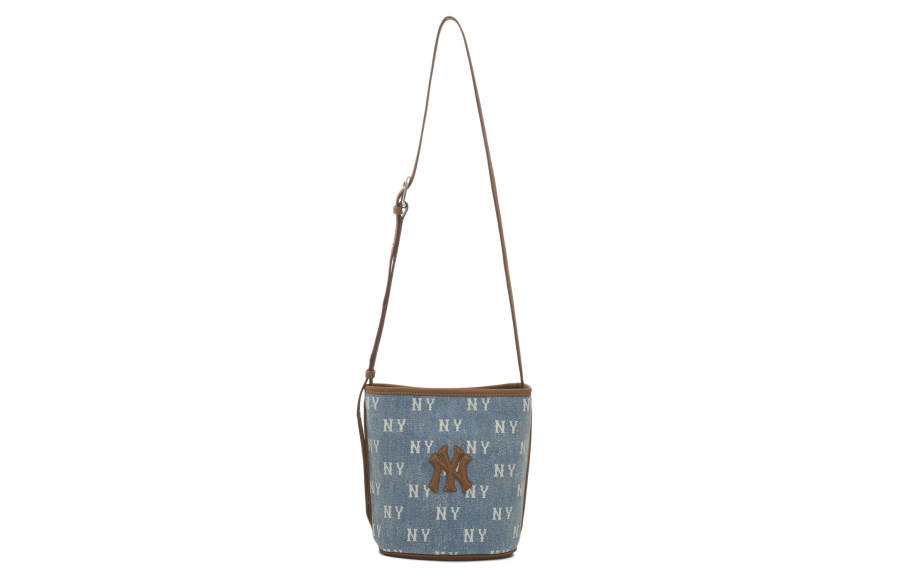 MLB New York Yankees Polyester Bucket Bag Crossbody Bag Shoulder Bag Regular Women's Blue