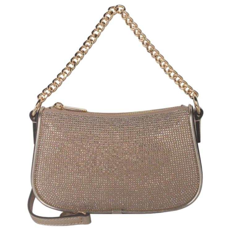 MICHAEL KORS Carmela PVC Shoulder Bag, Crossbody Bag, Handbag Women's Wheat Wave Gold