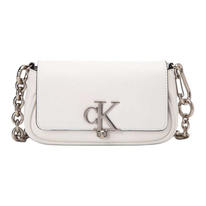 CALVIN KLEIN Synthetic Material Shoulder Bag Women's Moon White