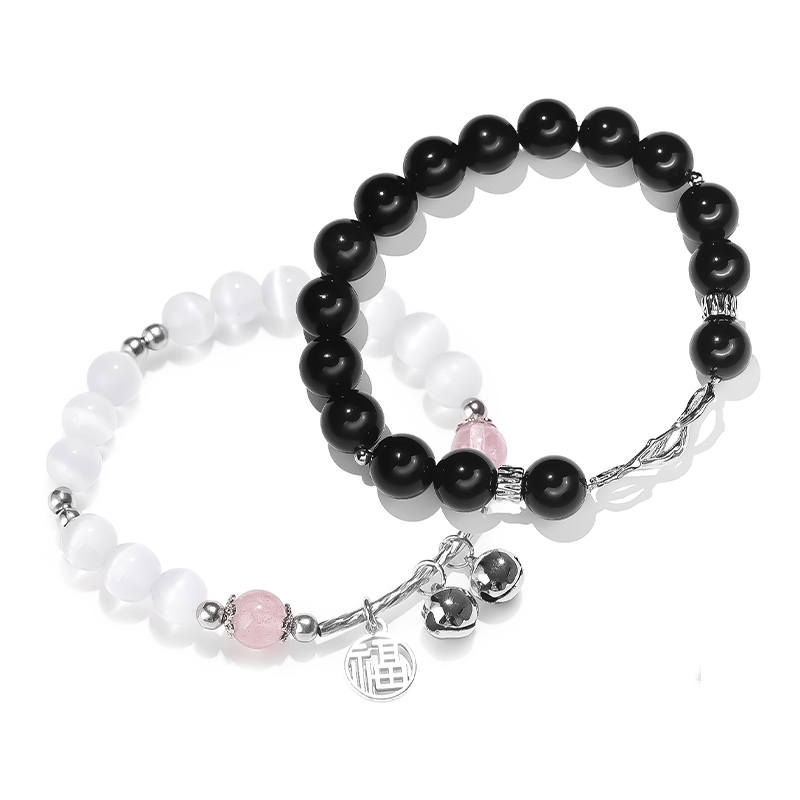 VIVIWELL Glass Cat's Eye Bracelets Women's