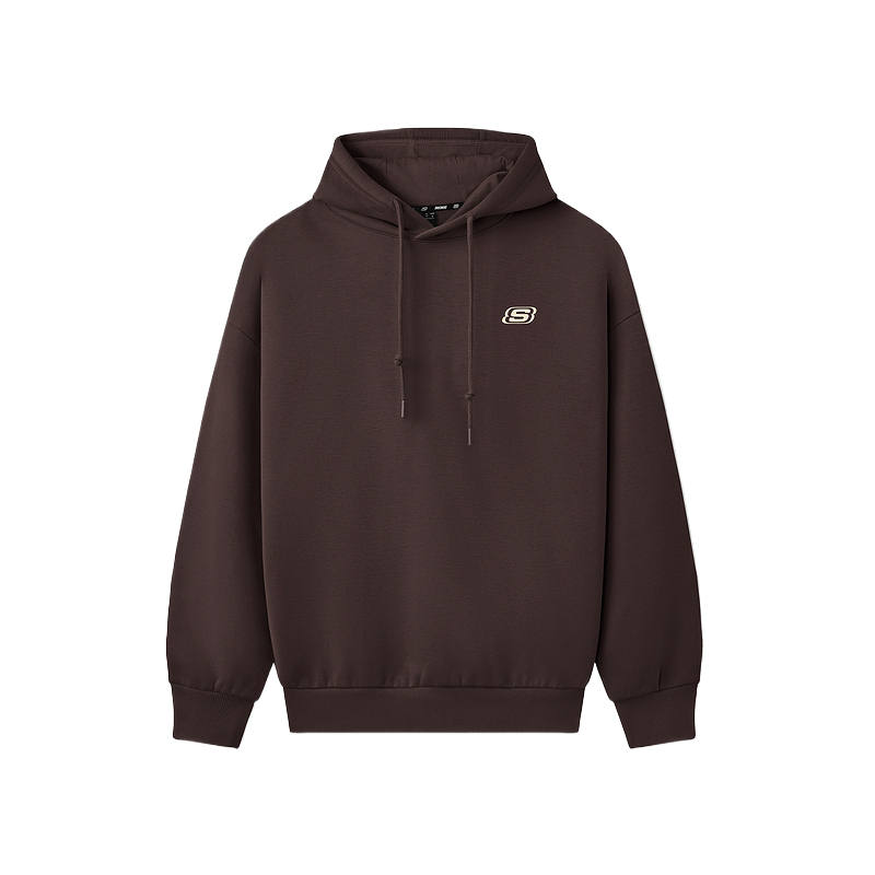 Skechers Knitted Fabric Hooded Trendy Versatile Fitted Fleece Lined Sweatshirt Unisex