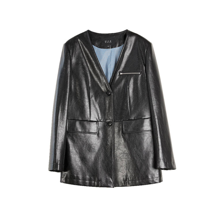 ELLE Business Suits Women's Black V Neck Moderate