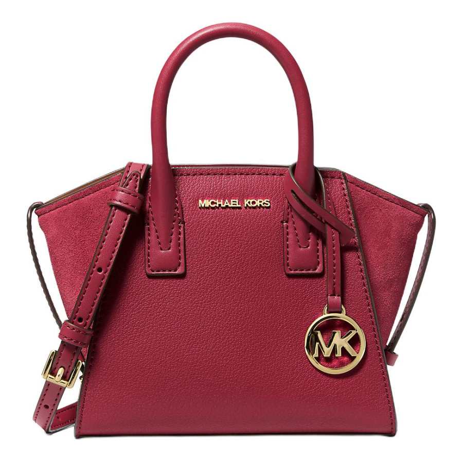 MICHAEL KORS Avril Leather Shoulder Bag, Crossbody Bag, Handbag Mini Women's Cherry