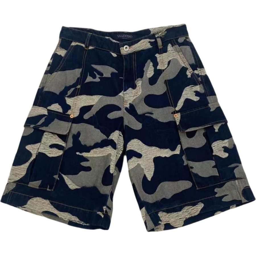 Valentino Casual Shorts Men's Multicolor Moderate Straight Fit Pants