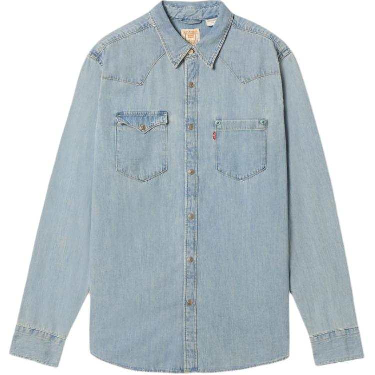 Levis Levis Shirts Men's Misty Blue Moderate Denim