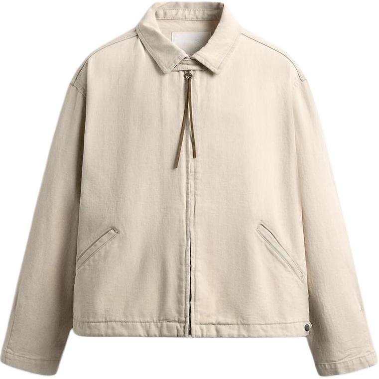 ZARA Denim Jackets Men's Sand Lapel Moderate Other