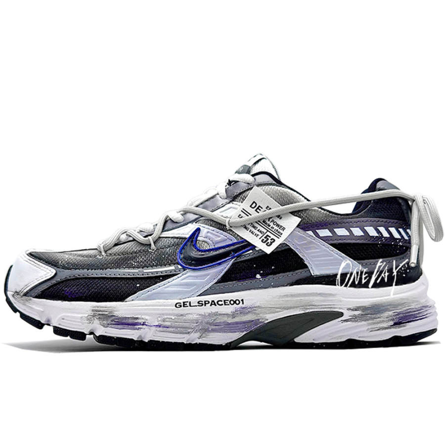 Nike Nike Initiator Cushioning Low top Casual City Commuting Running Shoes Men's Black Purple White