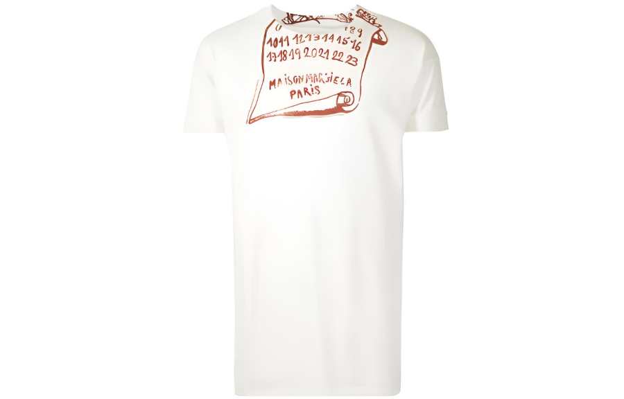 Maison Margiela T Shirts Men's White Crew Neck