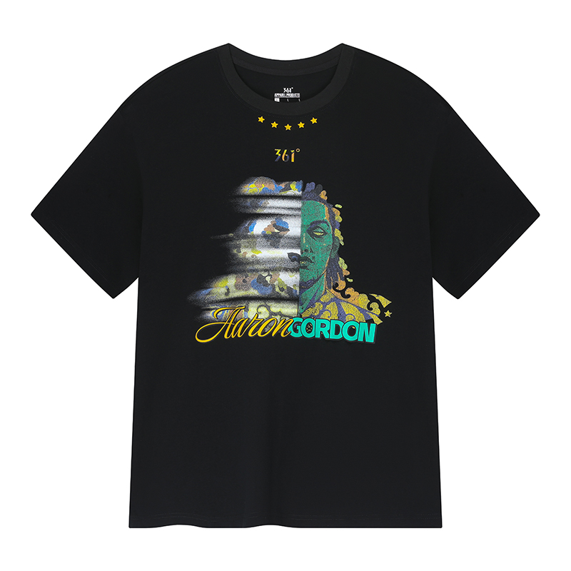 361° T Shirts Men's Super Black Crew Neck Moderate Straight Fit