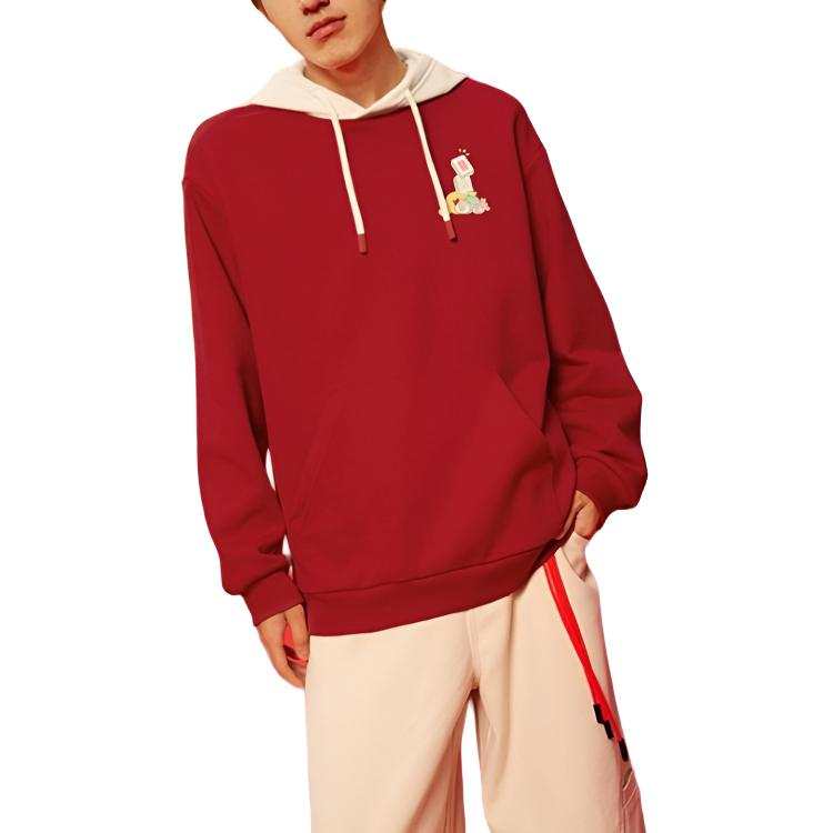 361° x XIAOLIUYA,LIANMINGKUAN Comfortable Casual Minimalist Style Hooded Loose Fit Fleece Lined Sweatshirt Unisex