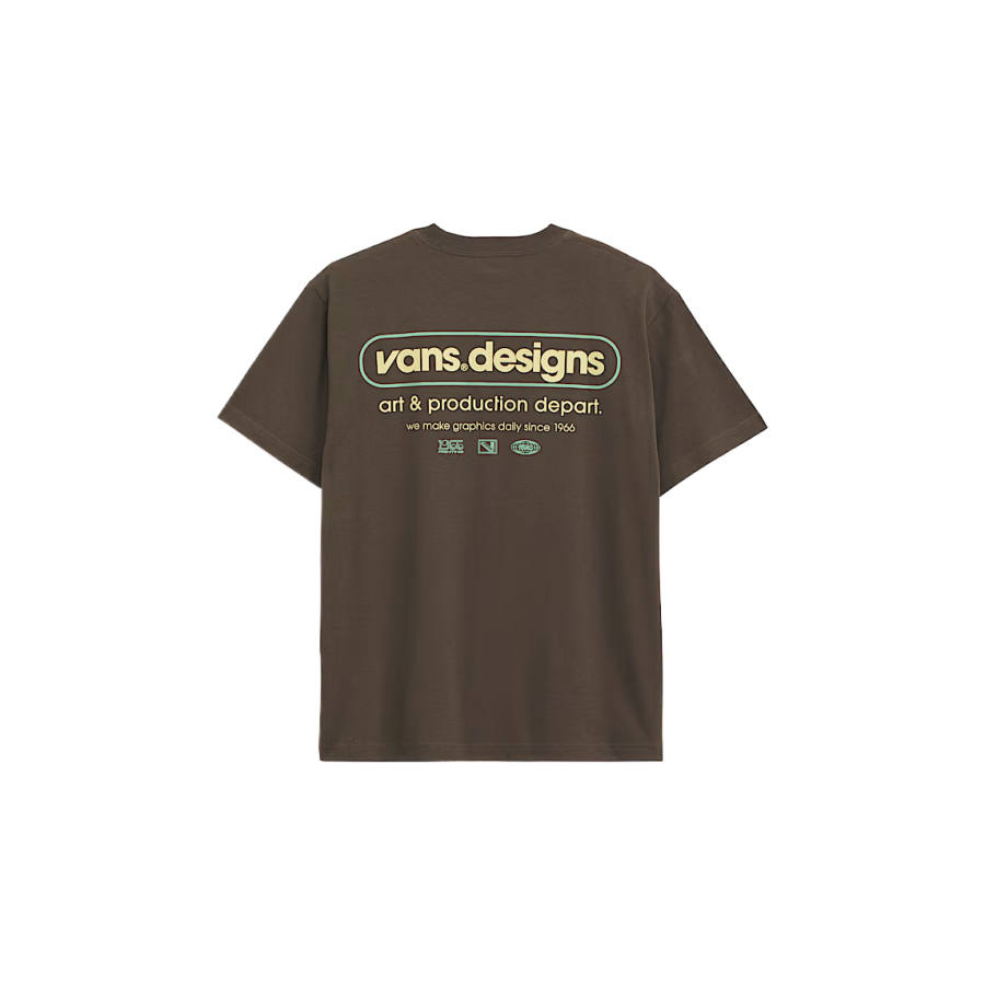 Vans Vans T Shirts Men's Brown Crew Neck Moderate