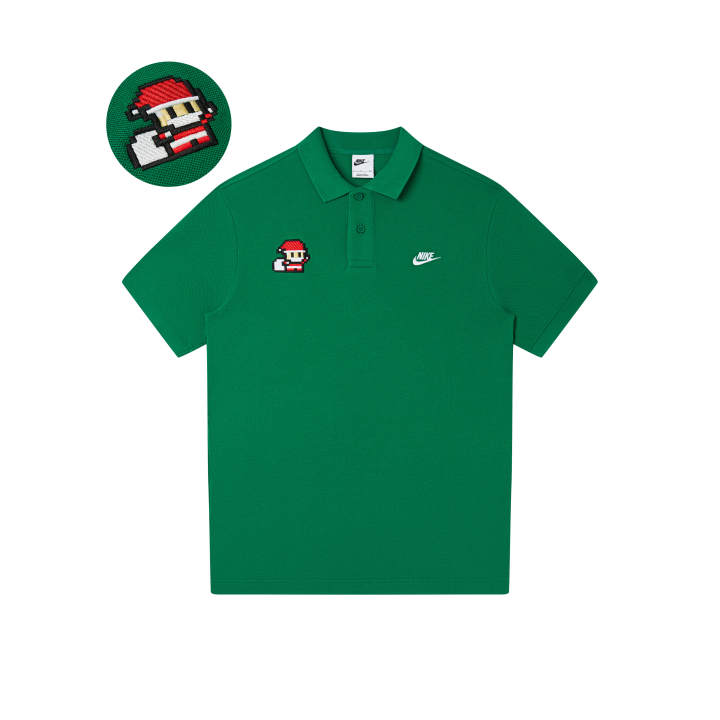 Nike Nike Polo Shirts Unisex Green Polo Collar Moderate Straight Fit