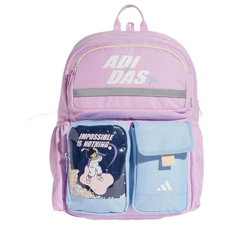 Adidas Adidas Polyester Backpack Kids' Light Purple & Glossy Finish Blue