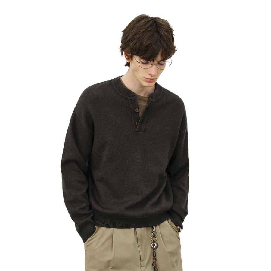 714STREET Sweaters Unisex Henry Collar Moderate Other