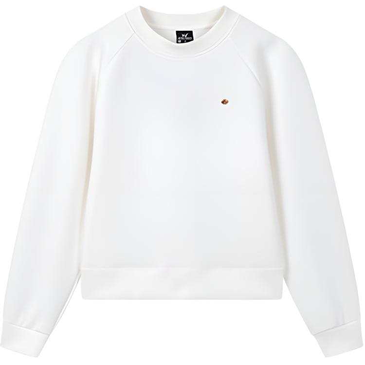 361° Sweatshirts Women's Feather White Crew Neck Moderate Regular