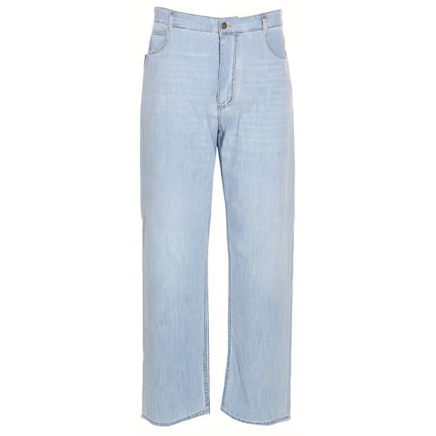 Bottega Veneta Logo Patch Straight-Leg Jeans