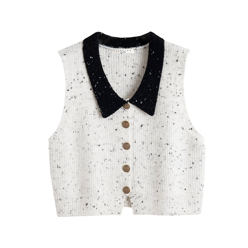 Tonlion Knitwear Women's White Tone Lapel Moderate Other