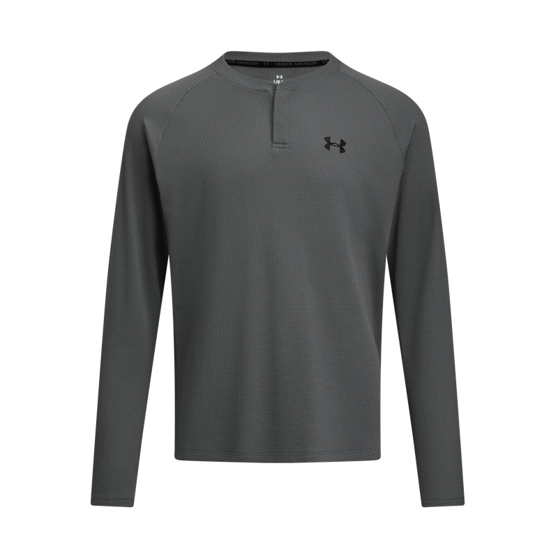Under Armour T Shirts Men's Castle Rock Gray 025 Henry Collar Moderate