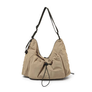 LAORENTOU Fabric Crossbody Bag, Shoulder Bag Regular Women's Khaki/Black