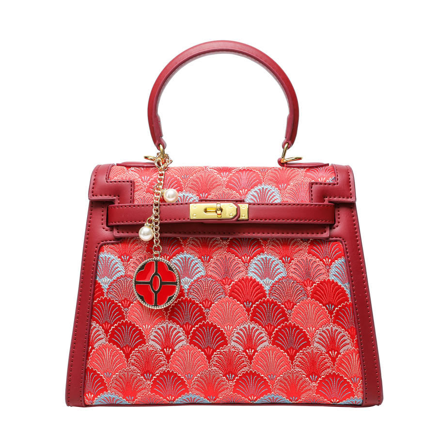 PAYOT Synthetic Leather Shoulder Bag, Crossbody Bag, Handbag Women's Purple Fan Red