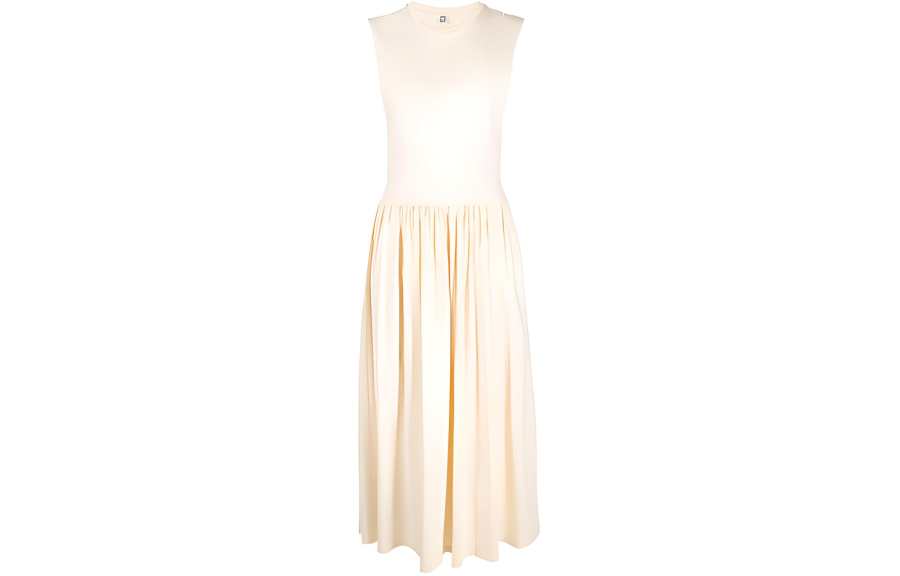 TOTEME Sleeveless Dress Women's Vanilla White
