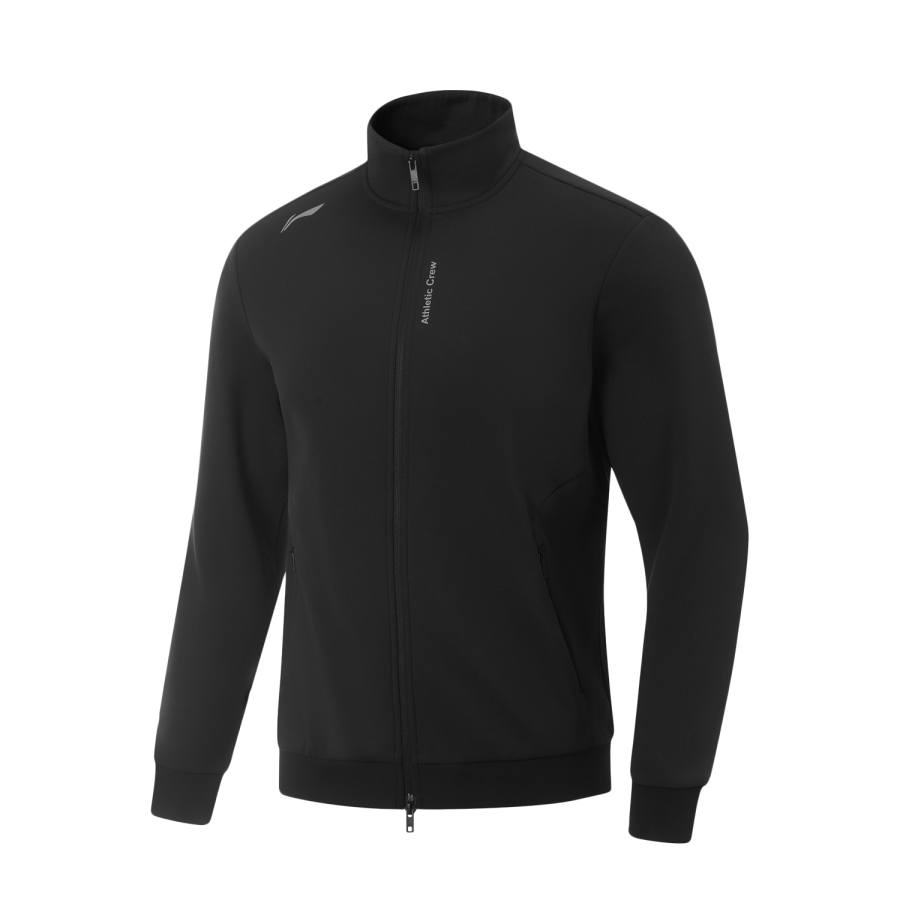 Li-Ning Li Ning Fitness Series Fleece Lined Thermal Stand Collar Athleisure Stitching Zippers Jackets & Coats Men's
