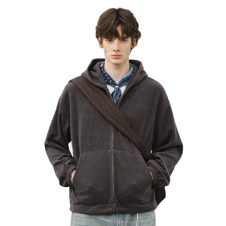 714STREET Sweatshirts Unisex Hooded Moderate Cardigan