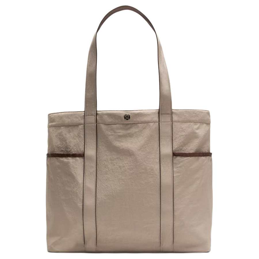 Lululemon Daily Nylon Handbag, Shoulder Bag Regular Unisex Warm Umber Gray & Redwood Brown