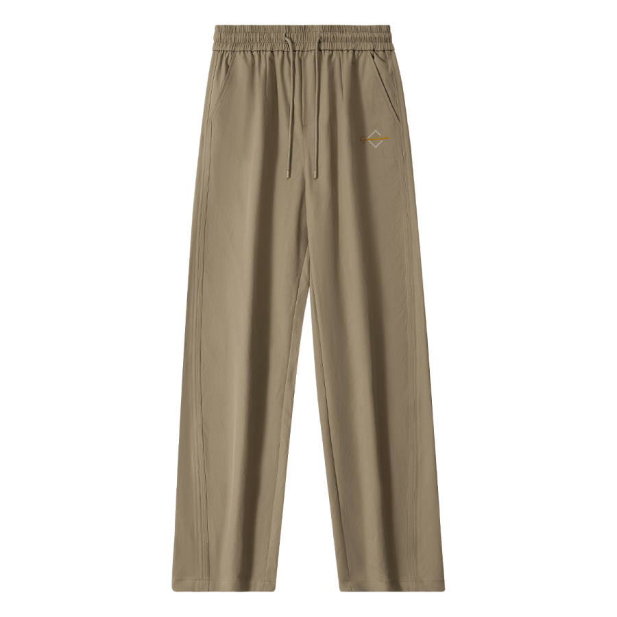 Tonlion Casual Pants Unisex Thin Straight Fit Pants
