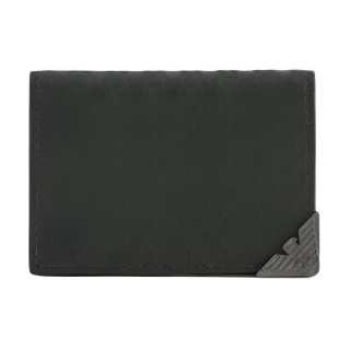 EMPORIO ARMANI Cow Leather Wallet Men's Dark Green
