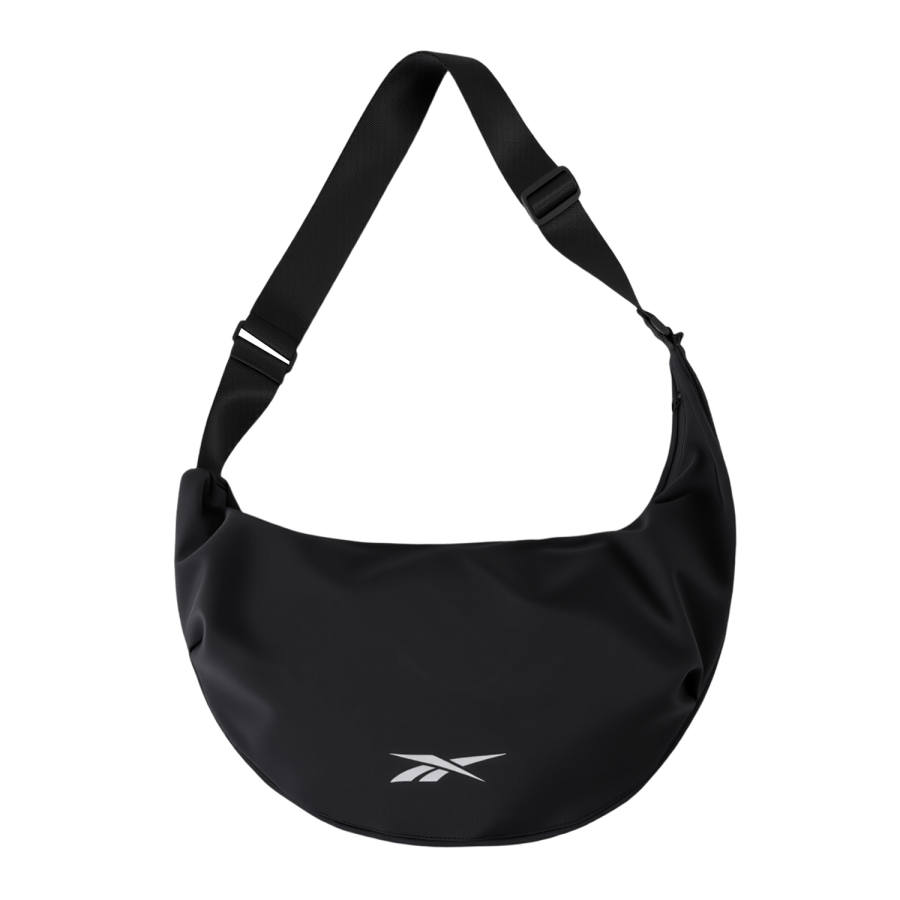 Reebok Fabric Crescent Bag, Shoulder Bag, Crossbody Bag Unisex Black