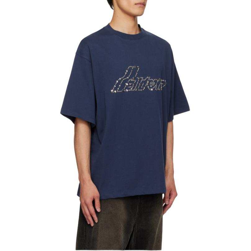 WE11DONE WE11DONE T Shirts Men's Marine Blue Crew Neck