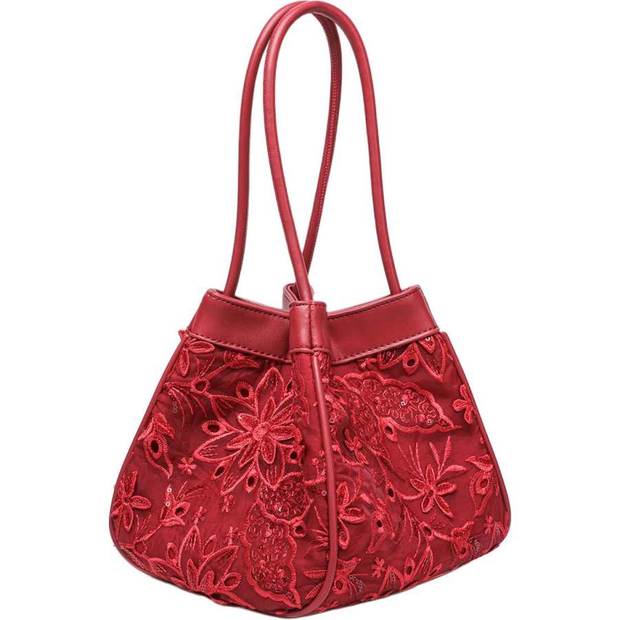 PAYOT PAYOT Synthetic Leather Handbag Regular Women's Carmine