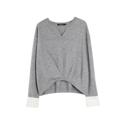 ELLE Sweaters Women's Medium Gray Crew Neck Moderate Other