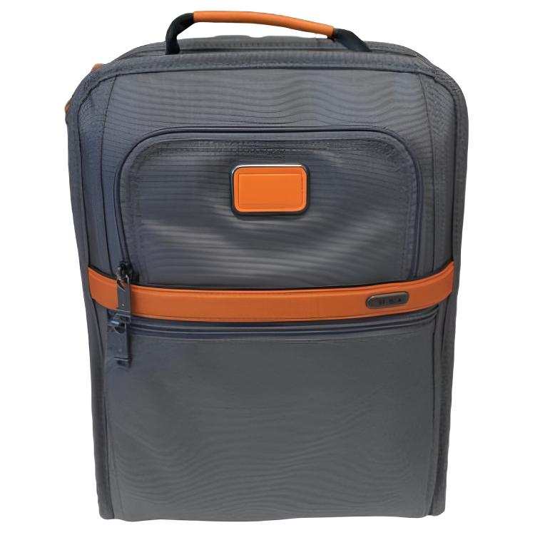 TUMI TUMI Nylon Leather Backpack Men's Gray & Orange