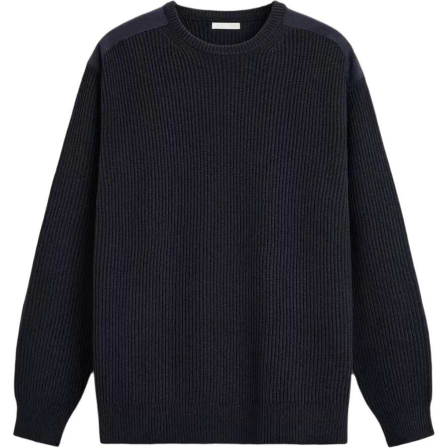 ZARA Sweaters Men's Sea Blue Crew Neck Moderate