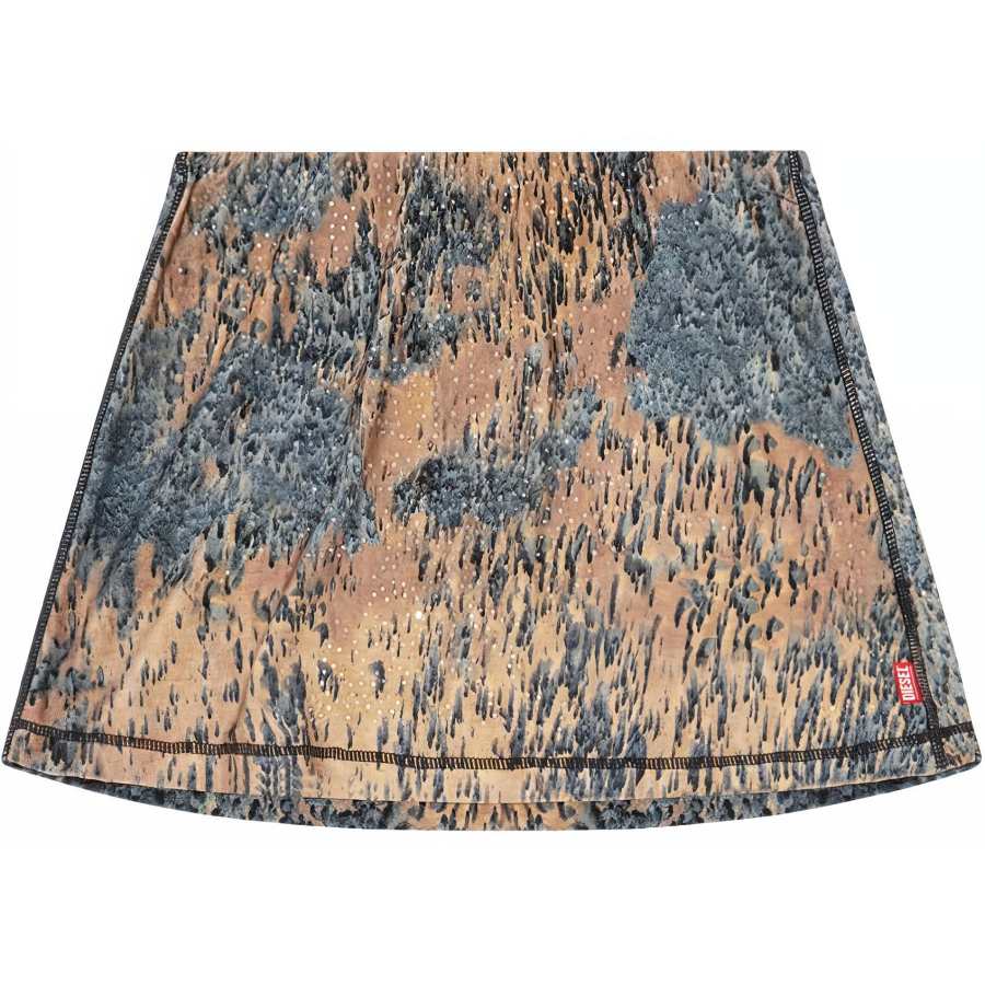 DIESEL DIESEL O Kory Abstract Printed Embellished Mini Skirt