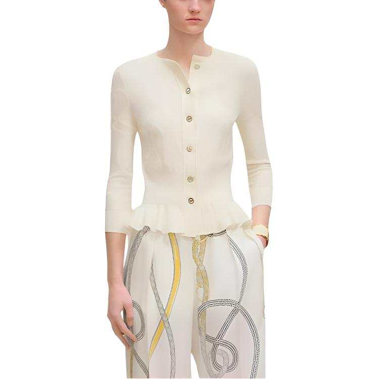HERMES HERMES Sweater Women's Ivory White