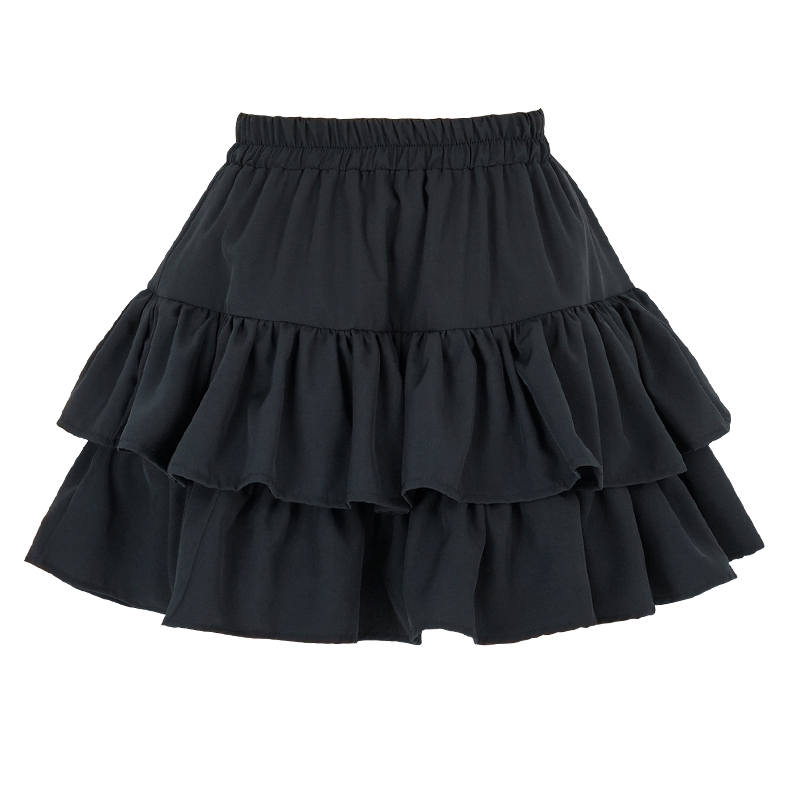 MM Casual Short Skirts Women's Thin Short Tiered Skirt