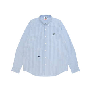 Aape embroidered striped shirt