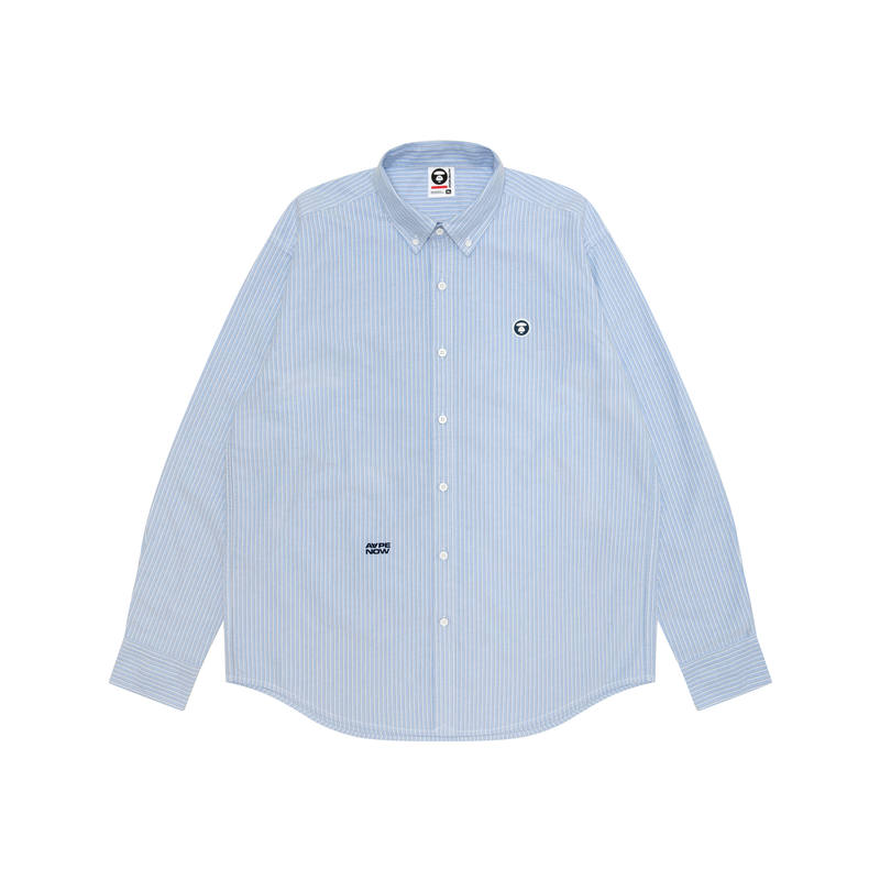 Aape Aape embroidered striped shirt
