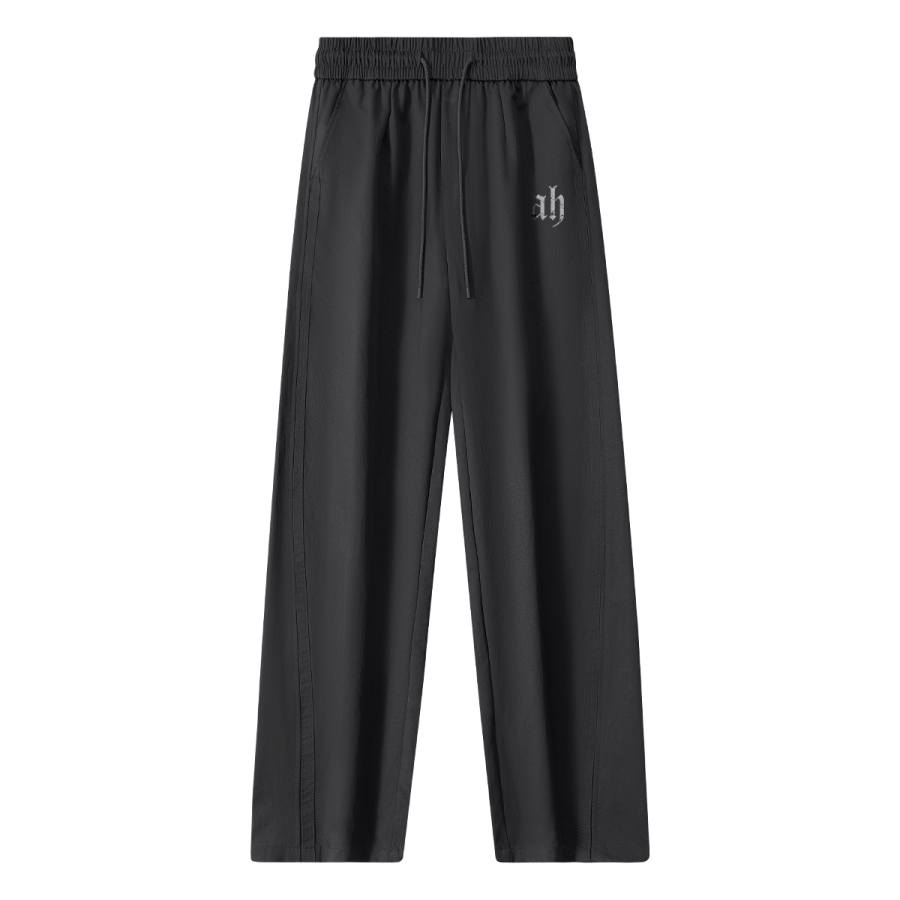Tonlion Casual Pants Unisex Thin Straight Fit Pants