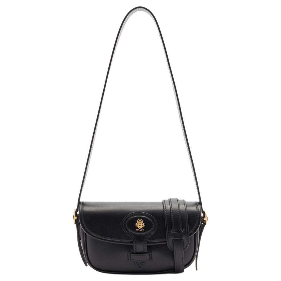 BALLY Beckett Calfskin Shoulder Bag Mini Women's Black