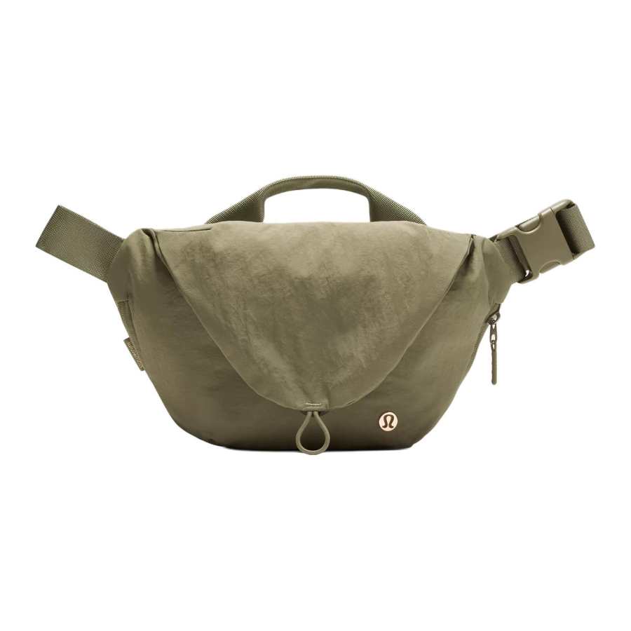 Lululemon Curved Nylon Crossbody Bags Unisex Laurel Green